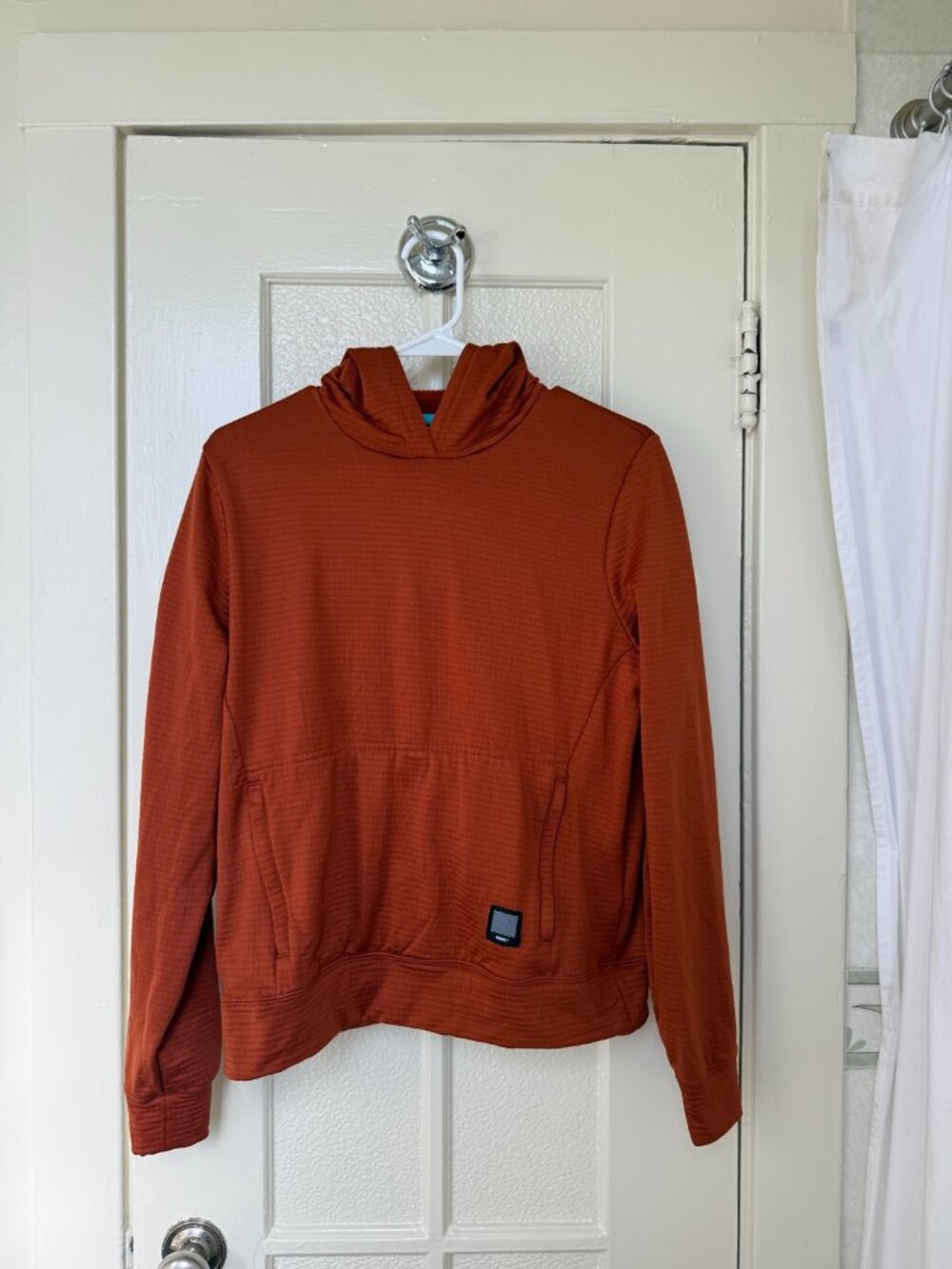 Ornot Rust Micro Grid Hooded Pullover